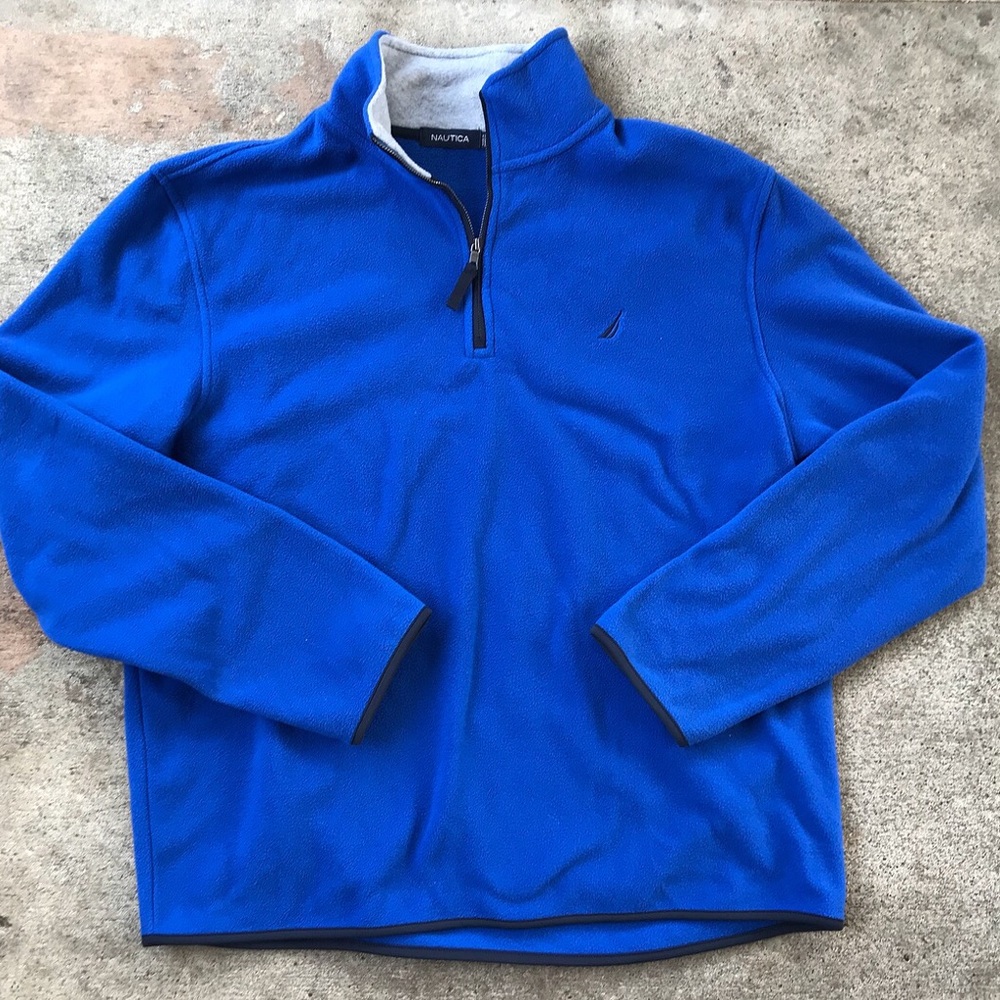 ❌SOLD❌Men’s Nautica Blue Fleece Zip Up - Picture 1 of 3
